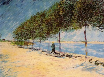 Spaziergang entlang der Ufer der Seine in der Nähe von Asnieres Vincent van Gogh Ölgemälde